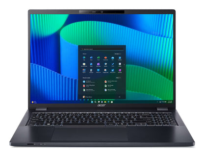 Acer TravelMate P4 TMP416-53-TCO-59MM Intel Core Ultra 5 125U Bärbar dator 40,6 cm (16") WUXGA 16 GB DDR5-SDRAM 512 GB SSD Wi-Fi 6 (802.11ax) Windows 11 Pro Blå