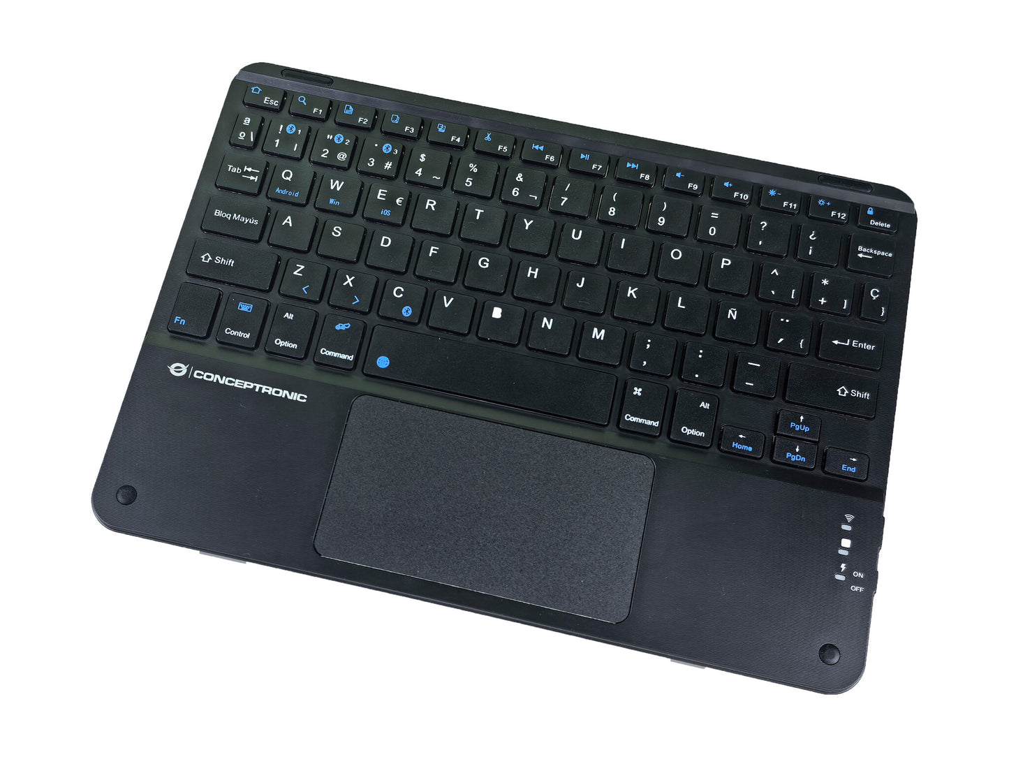 Conceptronic TOBIN01BES tangentbord Universal Bluetooth QWERTY Spansk Svart