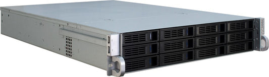 Inter-Tech IPC 2U-2412 Ställning Svart, Silver