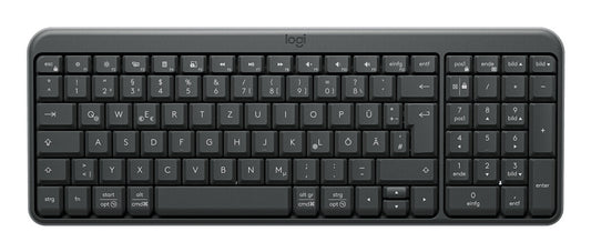 Logitech K250 Compact Bluetooth tangentbord Universal Trådlös RF + Bluetooth QWERTZ tyska grafit