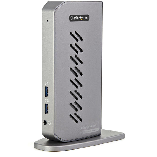 StarTech.com USB-C USB-A dockningsstation - Hybrid universell USB 3.0-dockningsstation för USB-C eller USB-A bärbar dator - Dubbla skärmar 4K 60 Hz HDMI/DisplayPort - 6x USB-A, GbE - USB 3.1 Gen 1 - Windows/Mac