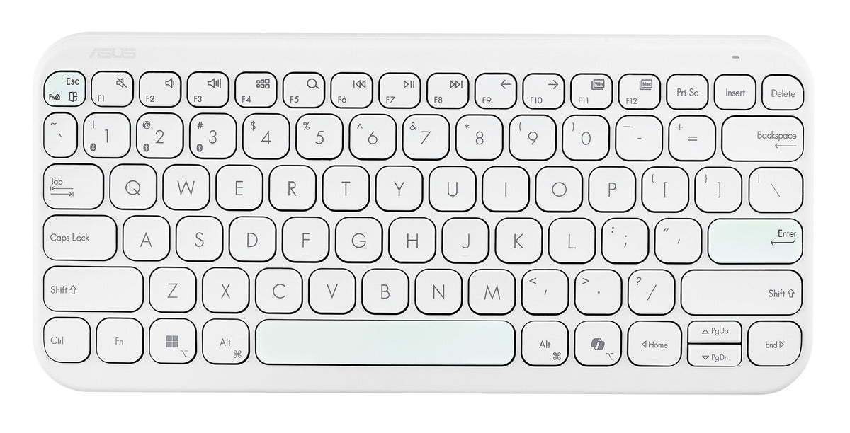 ASUS Marshmallow Keyboard KW100 tangentbord Hem Bluetooth QWERTZ tyska Vit