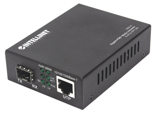 Intellinet 508216 mediakonverterare för nätverk 1000 Mbit/s Svart