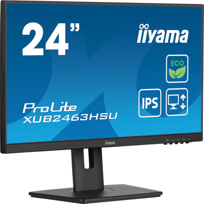 iiyama ProLite XUB2463HSU-B1 platta pc-skärmar 60,5 cm (23.8") 1920 x 1080 pixlar Full HD LED Svart