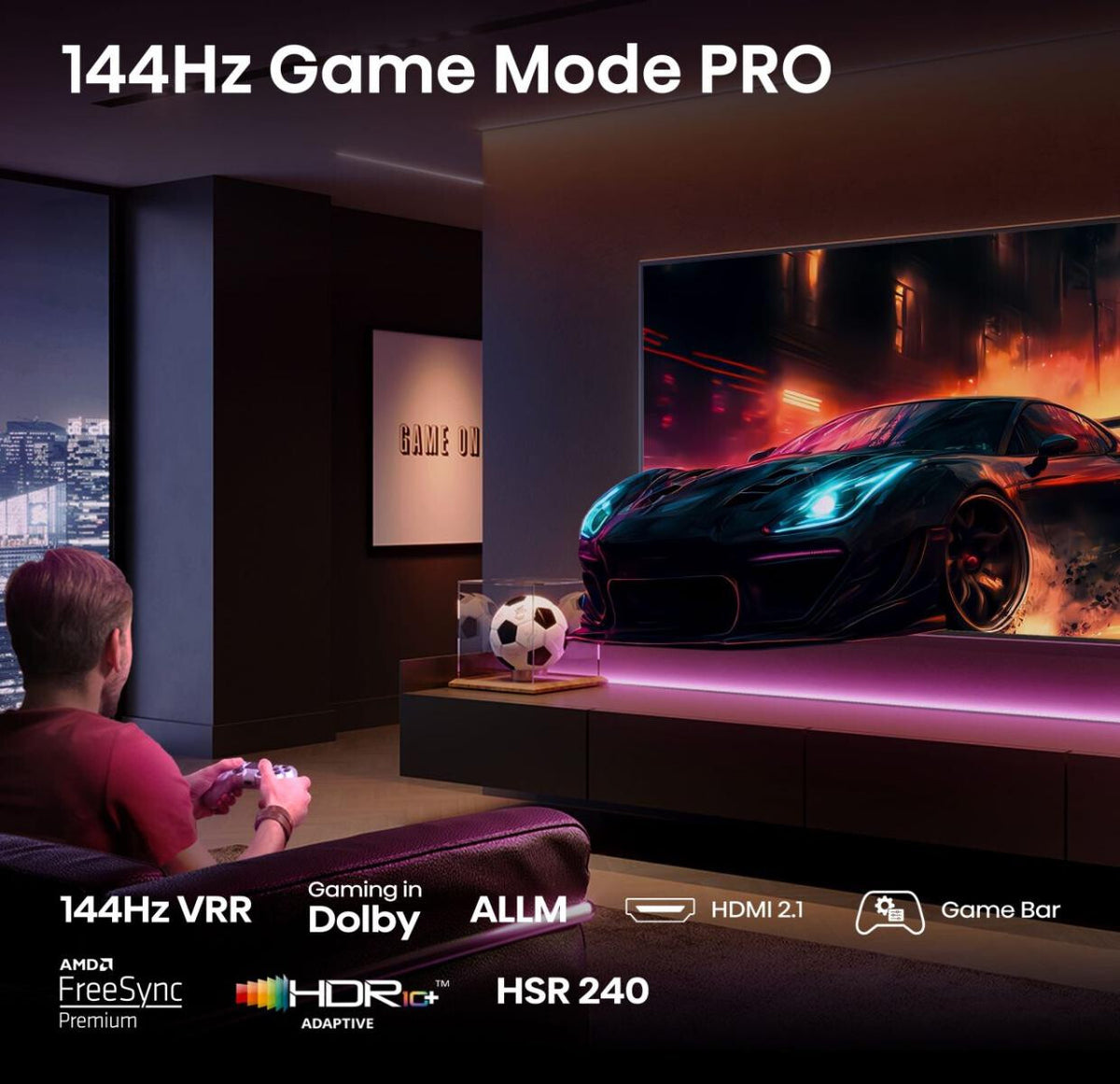 Hisense 43E77Q PRO 109,2 cm (43") 4K Ultra HD Smart-TV Wi-Fi Svart
