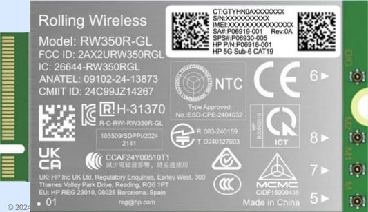 HP 5G Sub-6 WWAN nätverkskort/adapters Intern