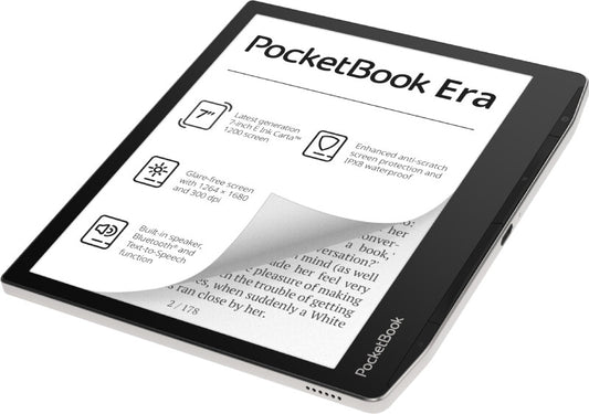 PocketBook 700 Era Silver e-bokläsare Pekskärm 16 GB Svart, Silver