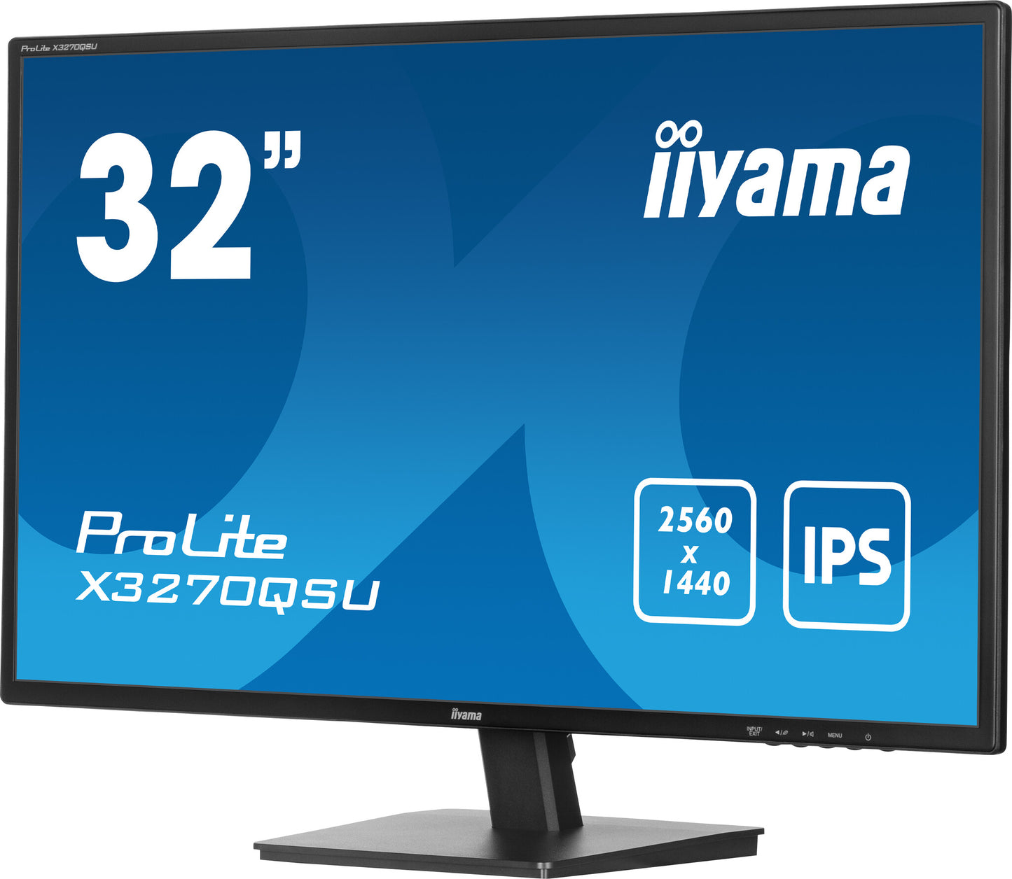 iiyama ProLite X3270QSU-B1 platta pc-skärmar 80 cm (31.5") 2560 x 1440 pixlar Wide Quad HD LED Svart