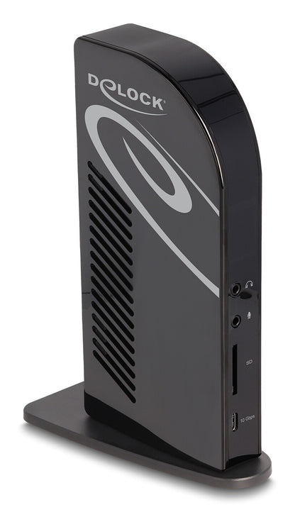 DeLOCK 88051 dockningsstationer för bärbara datorer Dockning USB 3.2 Gen 2 (3.1 Gen 2) Type-C Svart