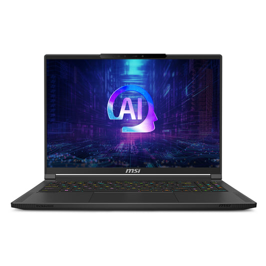 MSI Stealth A16 AI+ A3XWIG-043 AMD Ryzen AI 9 HX 370 Bärbar dator 40,6 cm (16") Quad HD+ 32 GB LPDDR5x-SDRAM 2 TB SSD NVIDIA GeForce RTX 5080 Wi-Fi 7 (802.11be) Windows 11 Home Svart