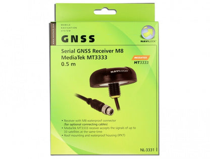 Navilock 60326 GPS-mottagare M8 99 kanaler Svart