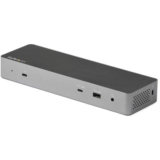 StarTech.com Thunderbolt 3-dockningsstation med USB-C värdkompabilitet - Dubbla 4K 60Hz DisplayPort 1.4- eller dubbla HDMI-skärmar - Singel 8K - TB3/USB-C dockningsstation för bärbar dator - 96 W PD, 5xUSB - 10 Gbit/s