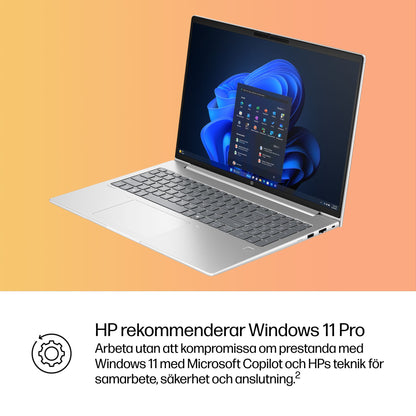 HP ProBook 4 G1i AI PC Intel Core Ultra 7 255U Bärbar dator 40,6 cm (16") WUXGA 16 GB DDR5-SDRAM 512 GB SSD Wi-Fi 7 (802.11be) Windows 11 Pro Silver