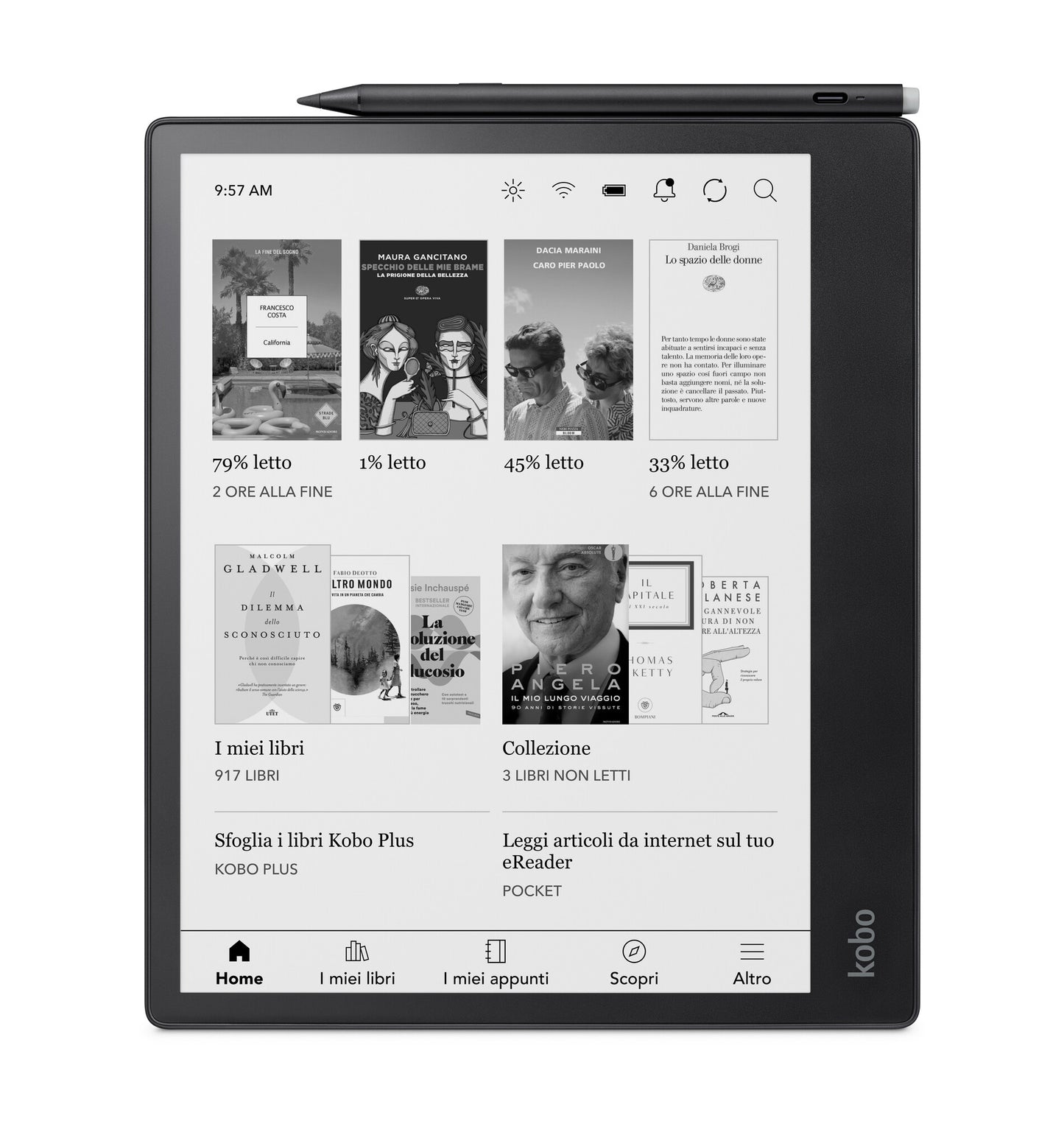Rakuten Kobo Elipsa 2E e-bokläsare Pekskärm 32 GB Wi-Fi Svart