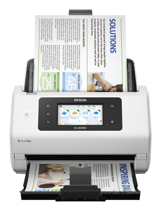 Epson WorkForce DS-800WN Arkmatad skanner 600 x 600 DPI A4 Vit