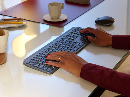 Logitech Mx Keys For Business tangentbord Kontor Bluetooth Nordic grafit
