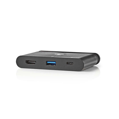 Nedis TCARF240BK dockningsstationer för bärbara datorer USB 3.2 Gen 1 (3.1 Gen 1) Type-C Svart