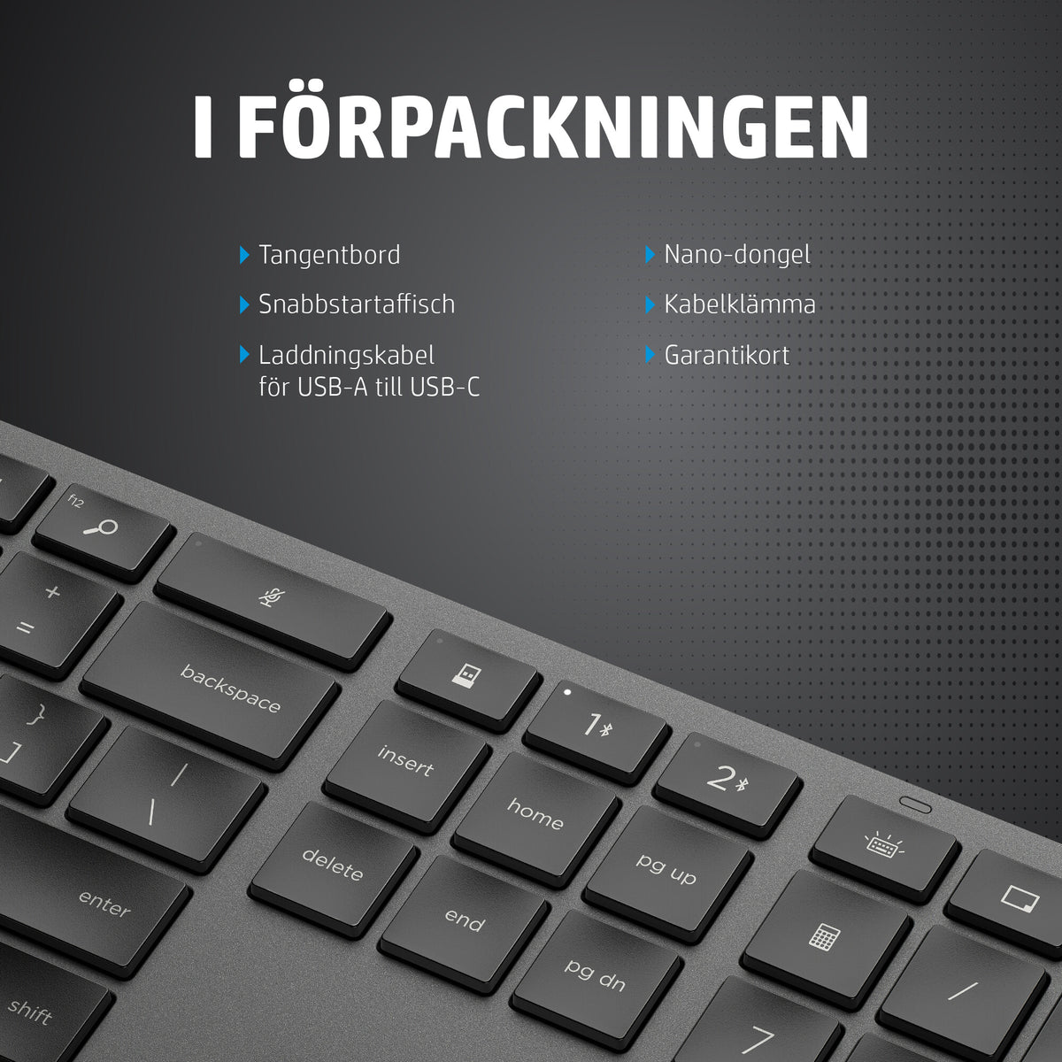 HP 975 trådlöst tangentbord med dubbla lägen