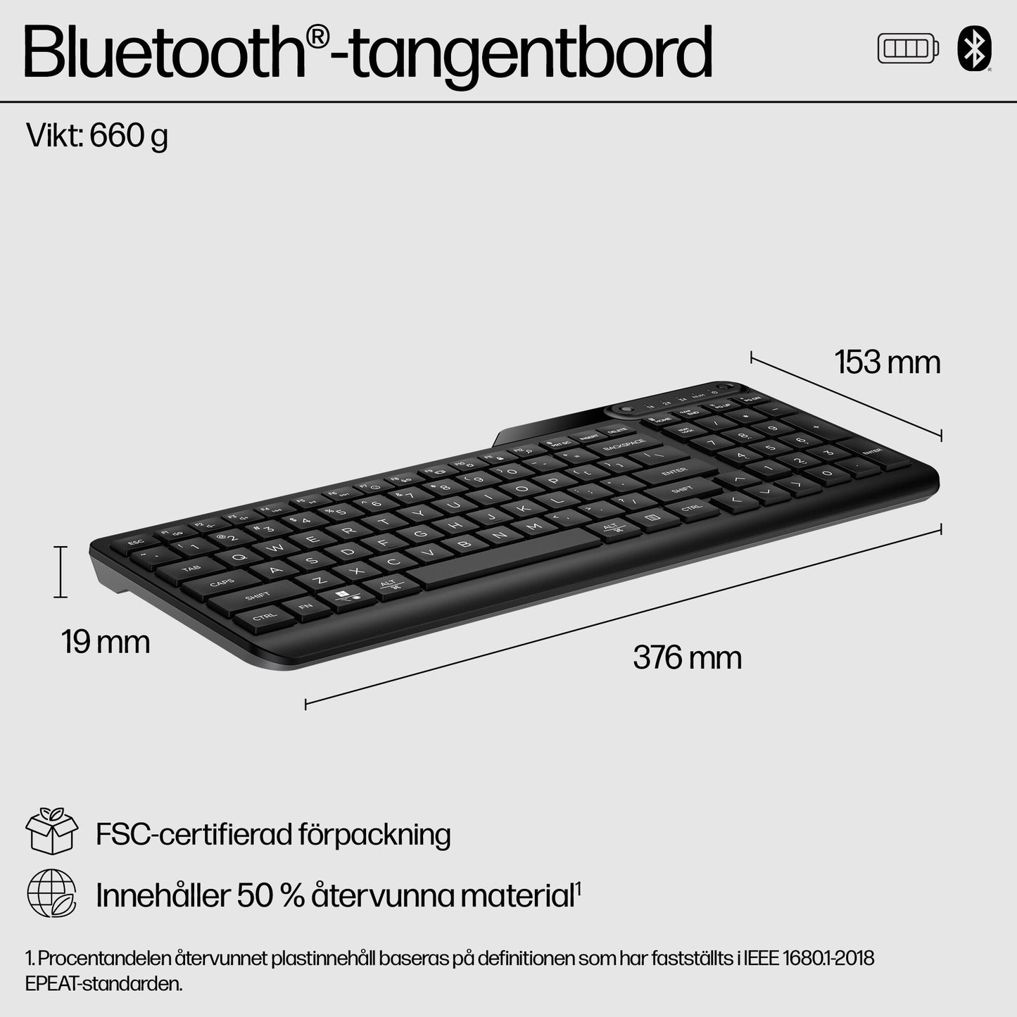 HP 460 Multi-Device Bluetooth-tangentbord