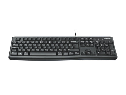 Logitech K120 Corded Keyboard tangentbord Universal USB QWERTY Amerikanskt internationellt Svart