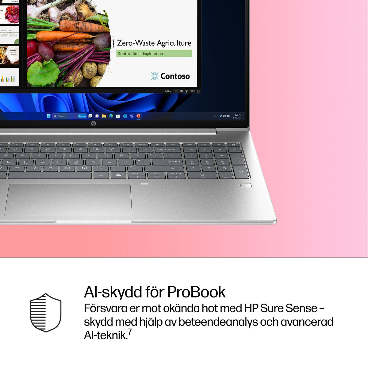 HP ProBook 4 G1i AI PC Intel Core Ultra 7 255U Bärbar dator 40,6 cm (16") WUXGA 16 GB DDR5-SDRAM 512 GB SSD Wi-Fi 7 (802.11be) Windows 11 Pro Silver