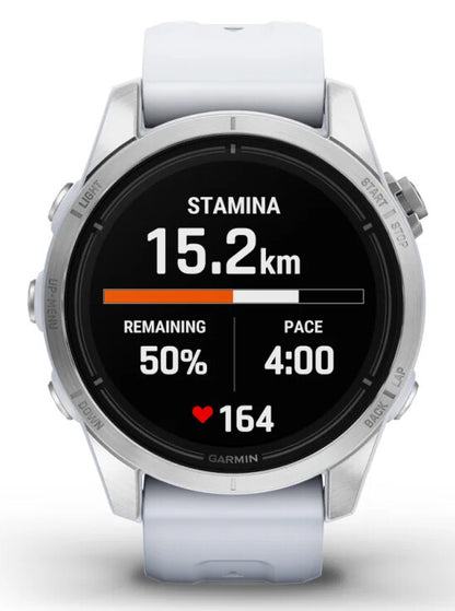 Garmin epix Pro (Gen 2) 3,05 cm (1.2") AMOLED 42 mm Digital 390 x 390 pixlar Pekskärm Silver Wi-Fi GPS