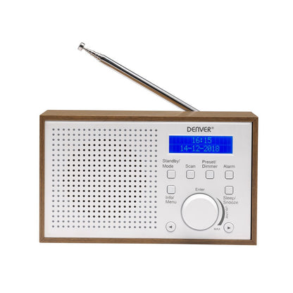 Denver DAB-46WHITE Internet Analog och digital Brun, Vit