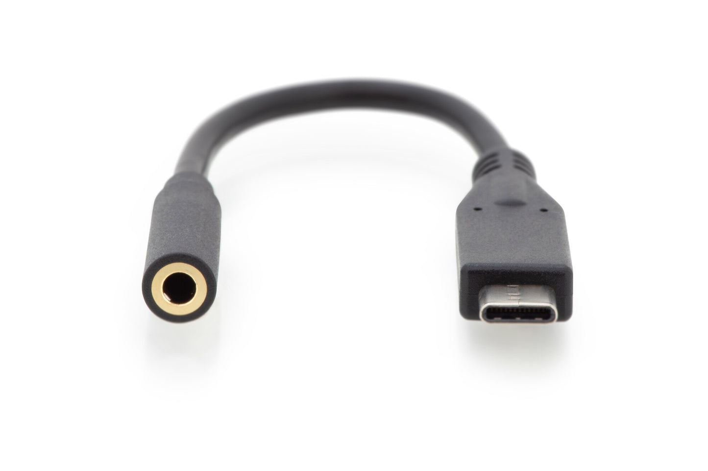 Digitus AK-300321-002-S mobiltelefonkablar Svart 0,2 m USB C 3,5mm