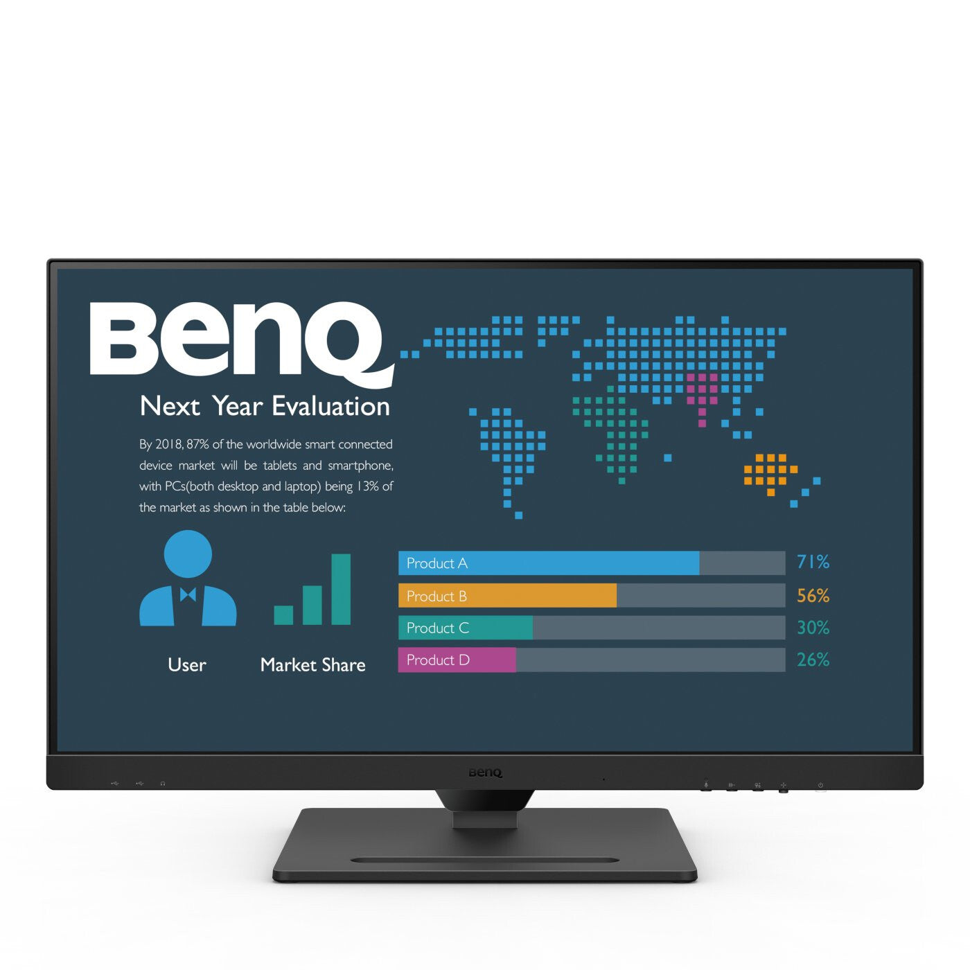 BenQ BL2790QT platta pc-skärmar 68,6 cm (27") 2560 x 1440 pixlar Quad HD LED Svart