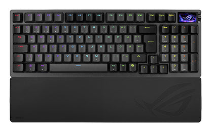ASUS ROG Azoth 96 HE tangentbord Spela USB + RF Wireless + Bluetooth QWERTZ Svart