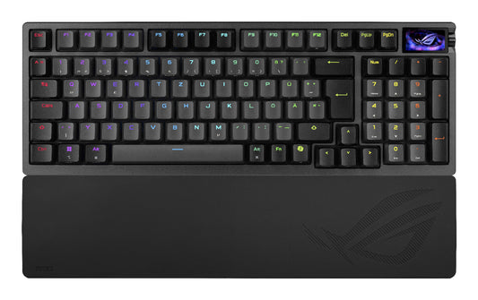 ASUS ROG Azoth 96 HE tangentbord Spela USB + RF Wireless + Bluetooth QWERTZ Svart