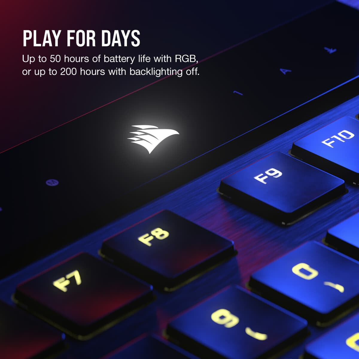 Corsair K100 AIR tangentbord Spela USB + RF Wireless + Bluetooth QWERTY Nordic Svart