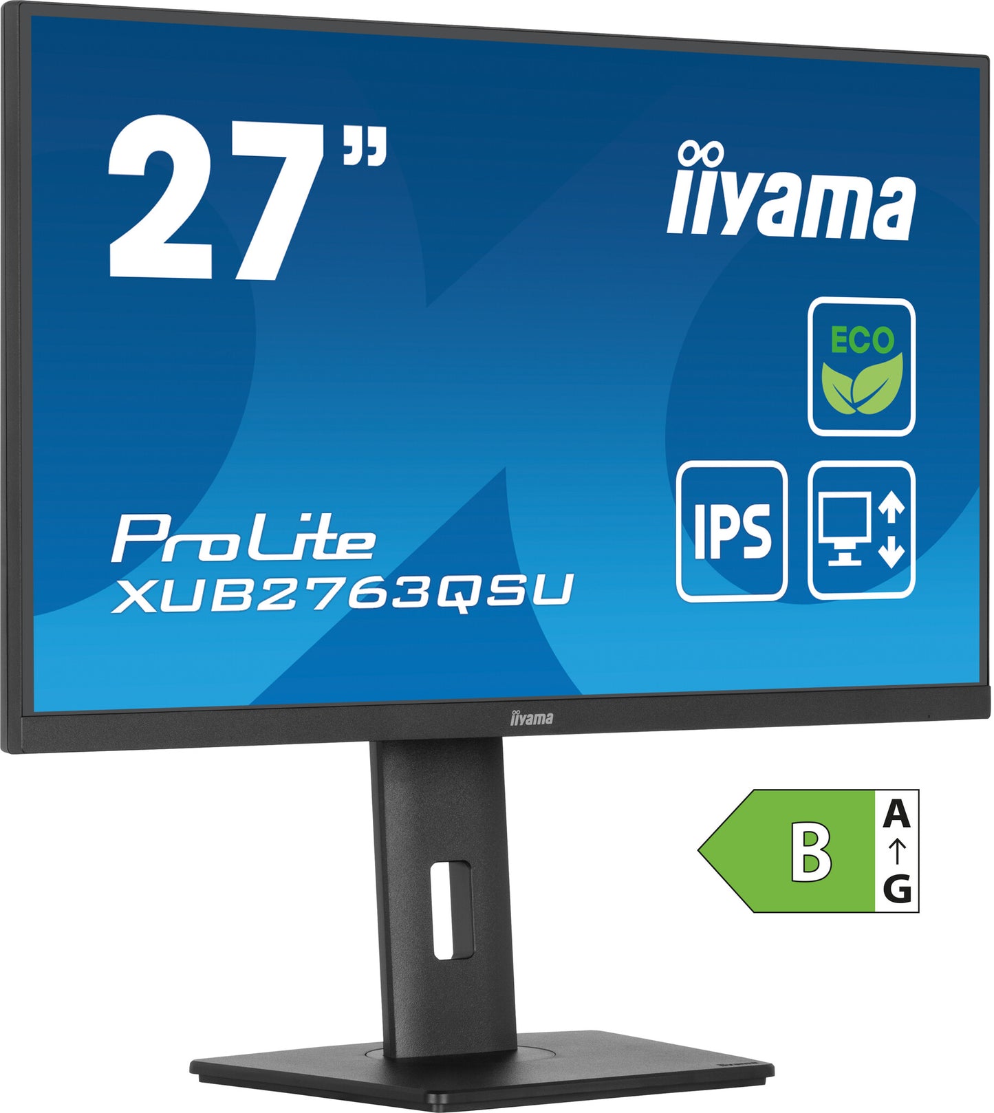 iiyama ProLite XUB2763QSU-B1 platta pc-skärmar 68,6 cm (27") 2560 x 1440 pixlar Quad HD LED Svart