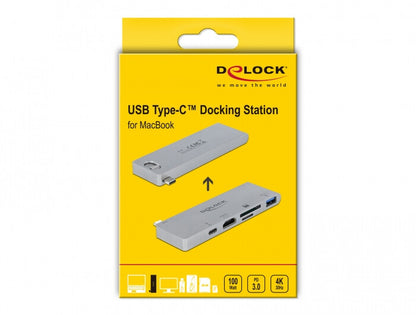 DeLOCK 87745 dockningsstationer för bärbara datorer USB 3.2 Gen 1 (3.1 Gen 1) Type-C Grå