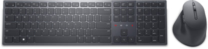 DELL KM900 tangentbord Mus inkluderad Kontor Trådlös RF + Bluetooth QWERTY Nordic grafit 2.4 GHz, Bluetooth 5.1, Pan-Nordic (QWERTY), 128-bit AES, 728 g, Mouse, 8000 DPI, 128.4 g