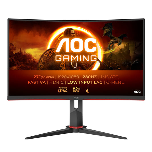 AOC G2 C27G2Z3/BK platta pc-skärmar 68,6 cm (27") 1920 x 1080 pixlar Full HD LED Svart, Röd