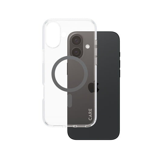 PanzerGlass CARE by ® Flagship Case Transparent Urban Combat w. Black MagSafe iPhone 16 Plus mobiltelefonfodral Omslag Svart