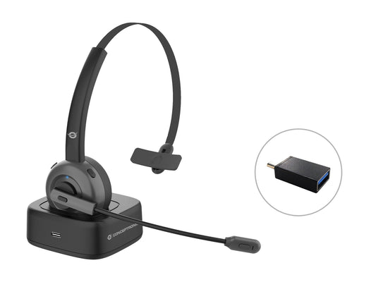 Conceptronic POLONA03BD hörlur och headset Trådlös Huvudband Kontor/callcenter Bluetooth Laddningsställ Svart