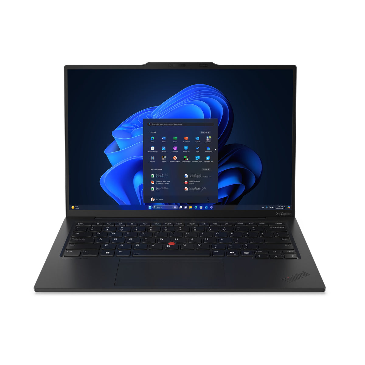 Lenovo ThinkPad X1 Carbon Gen 13 Aura Edition Copilot+ PC Intel Core Ultra 7 258V Bärbar dator 35,6 cm (14") 2.8K 32 GB LPDDR5x-SDRAM 1 TB SSD Wi-Fi 7 (802.11be) Windows 11 Pro tyska Svart