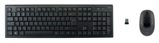 Deltaco Trådlöst tangentbord och mus, USB, 10m, nordisk, svart