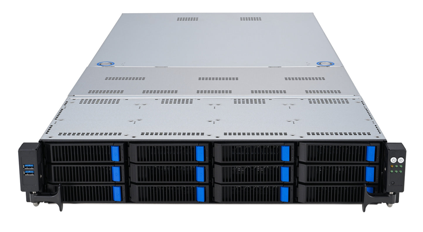 ASUS RS720A-E12-RS12 Socket SP5 Rack (2U) Grå