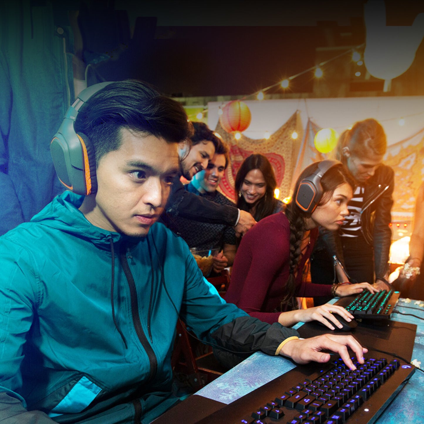 Logitech G G213 Prodigy tangentbord Spela USB QWERTY Amerikanskt internationellt Svart