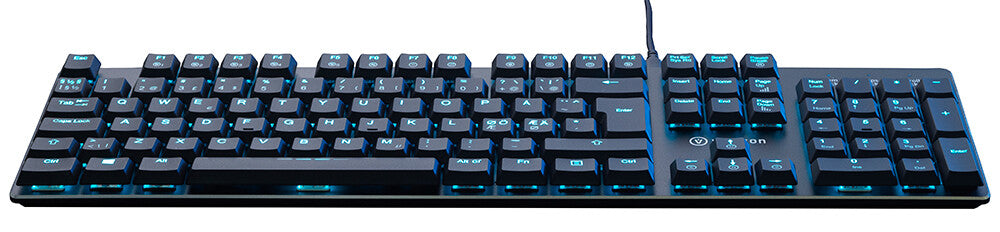 Voxicon DK-GR8-9 tangentbord Spela USB Nordic Svart
