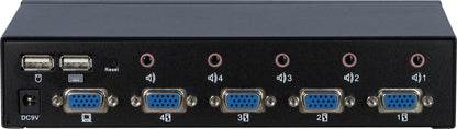 Inter-Tech KVM-AS-41UA KVM-switchar Svart