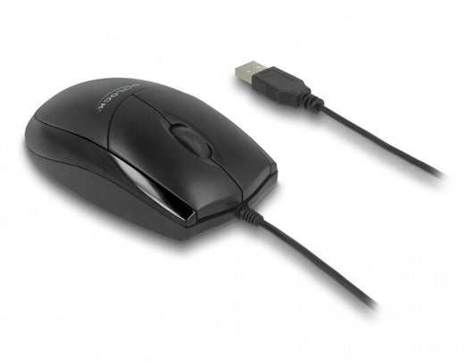 DeLOCK 12106 datormöss Kontor Ambidextrous USB Type-A Optisk 1200 DPI