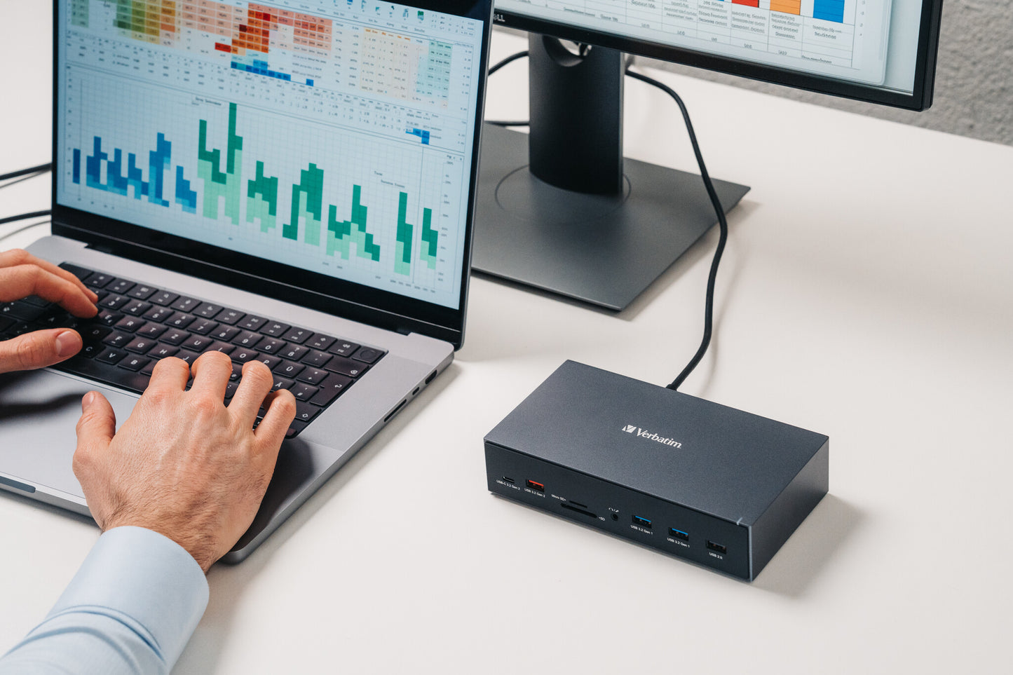 Verbatim CDS-17 Kabel USB 3.2 Gen 1 (3.1 Gen 1) Type-C Svart, Grå
