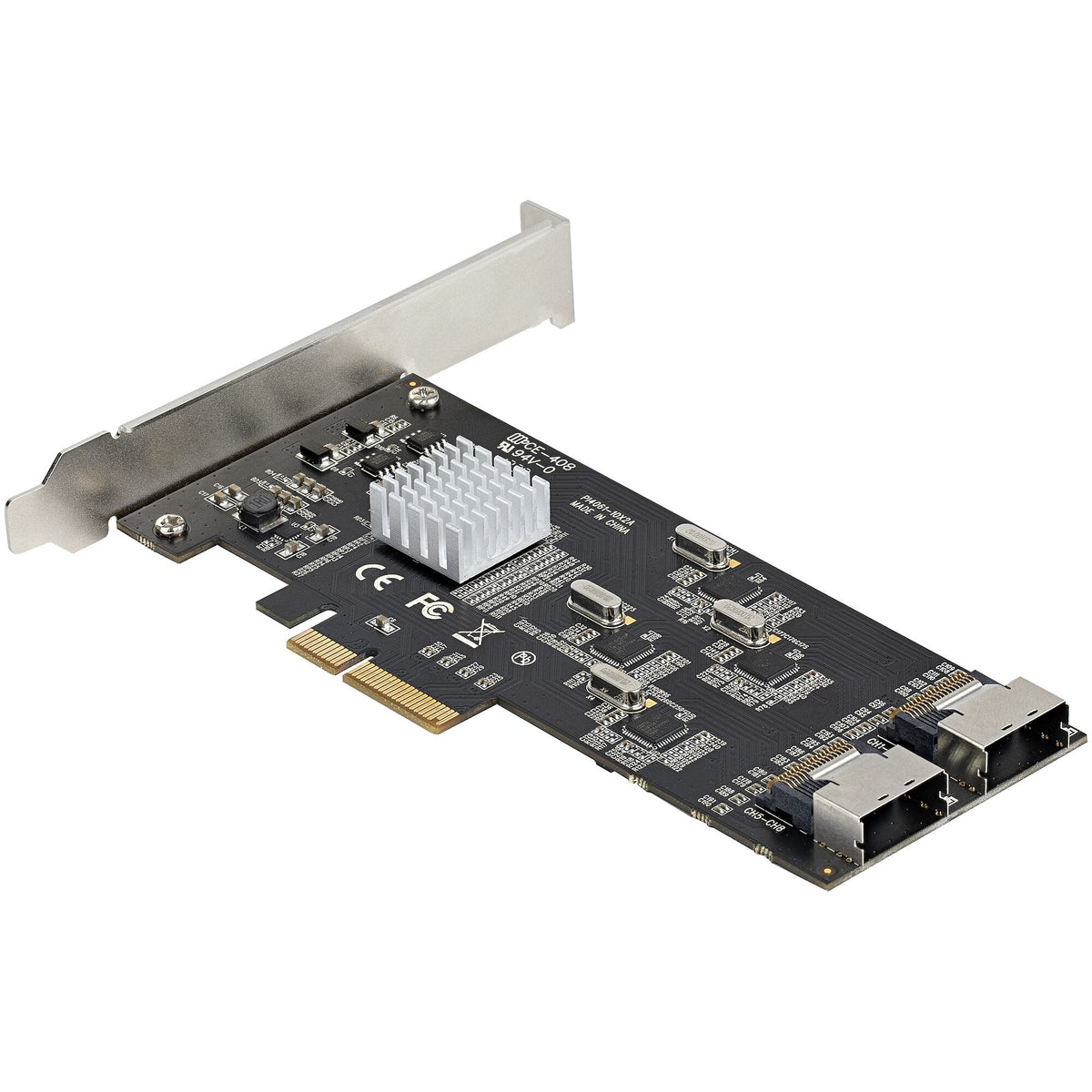 StarTech.com 8-ports SATA PCIe-kort - PCI Express 6 Gbps SATA Expansion-kortadapter med 4 värdkontroller - SATA PCIe-kontrollerkort - PCI-e x4 Gen 2 till SATA III - SATA HDD/SSD