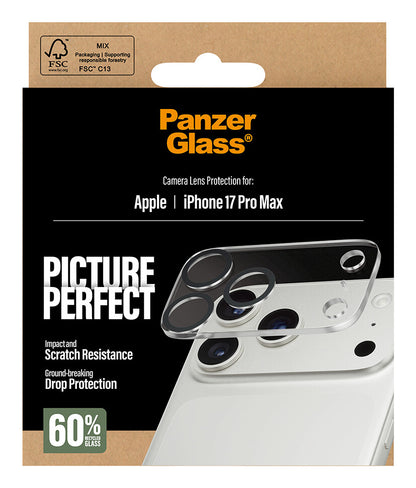 PanzerGlass ® PicturePerfect Camera Lens Protector iPhone 17 Pro Max Genomskinligt skärmskydd Apple 1 styck