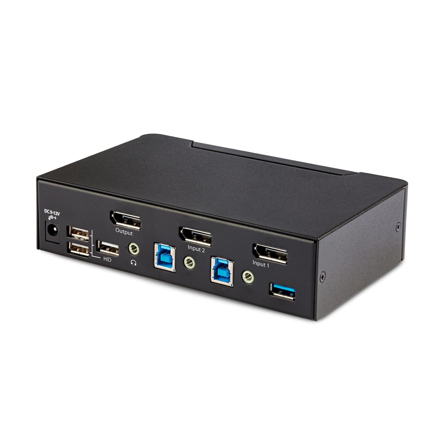 StarTech.com 2-ports DisplayPort KVM-switch, 8K 60 Hz/4K 144 Hz, enkelskärm, DP 1.4, 2x USB 3.0-portar, 4x USB 2.0 HID-portar, tryckknapps- och genvägsväxling, TAA-kompatibel - OS-oberoende, metallhölje