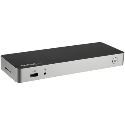 StarTech.com USB-C-dockningsstation för bärbara datorer med dubbla 4K-skärmar - 60W USB-strömförsörjning - SD-kortläsare